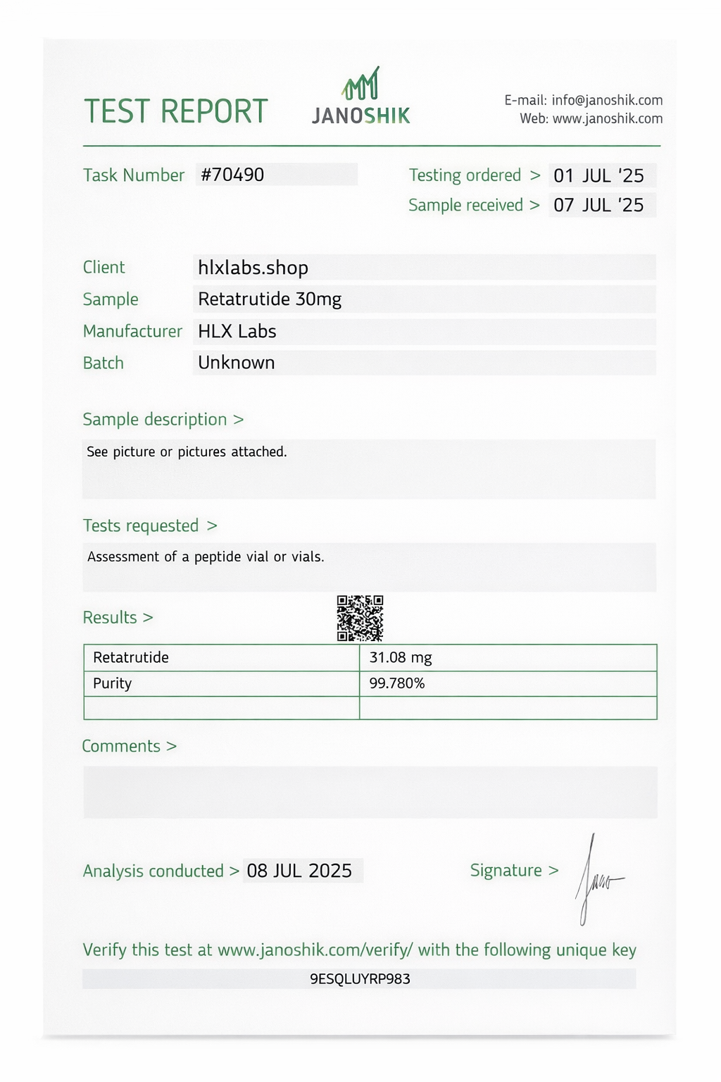 HLX-Reta: Triple Agonist Peptide (Research Use Only)