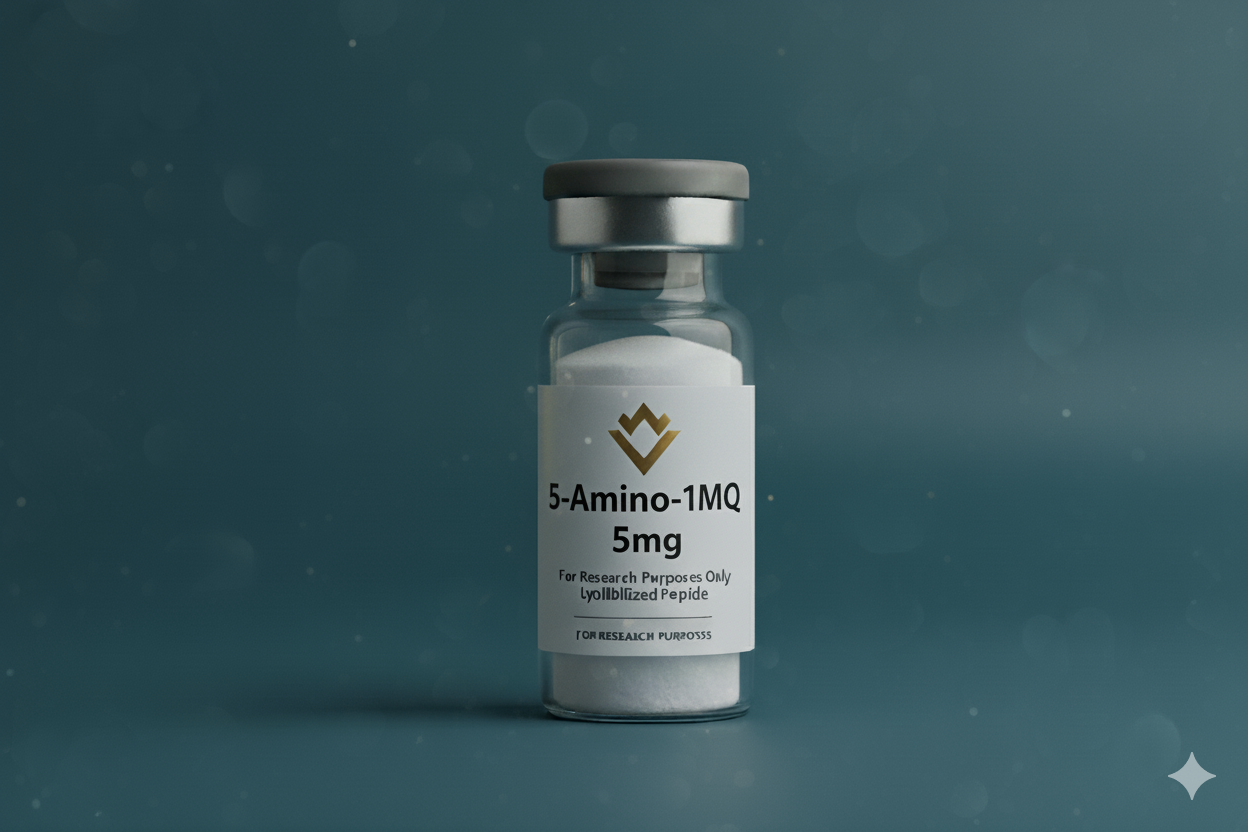 5-Amino-1MQ 5mg research peptide by Helixion Labs – high-purity NAD+ metabolism modulator for lab testing