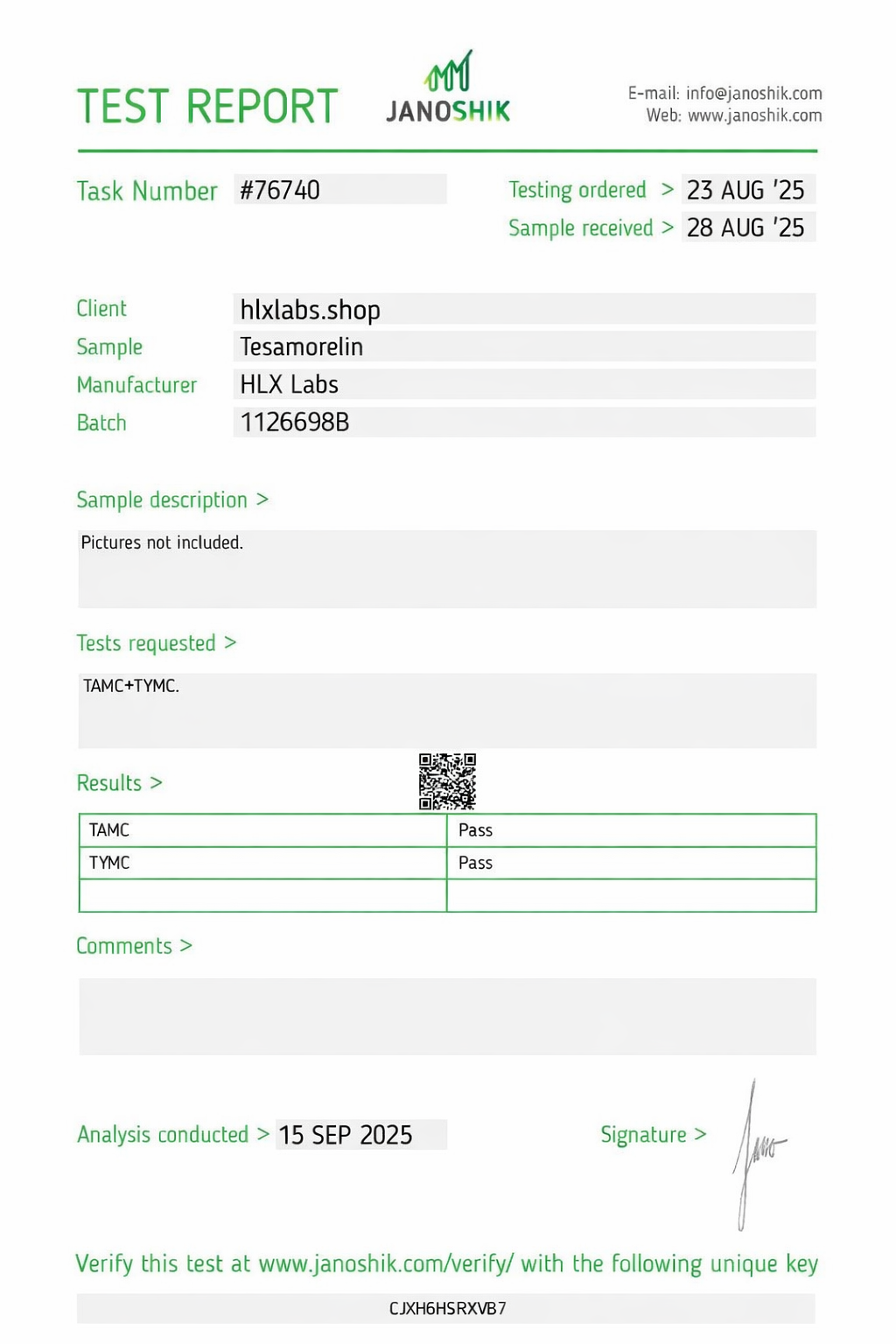 HLX-Tesa: GRF Analog Peptide (Research Compound)