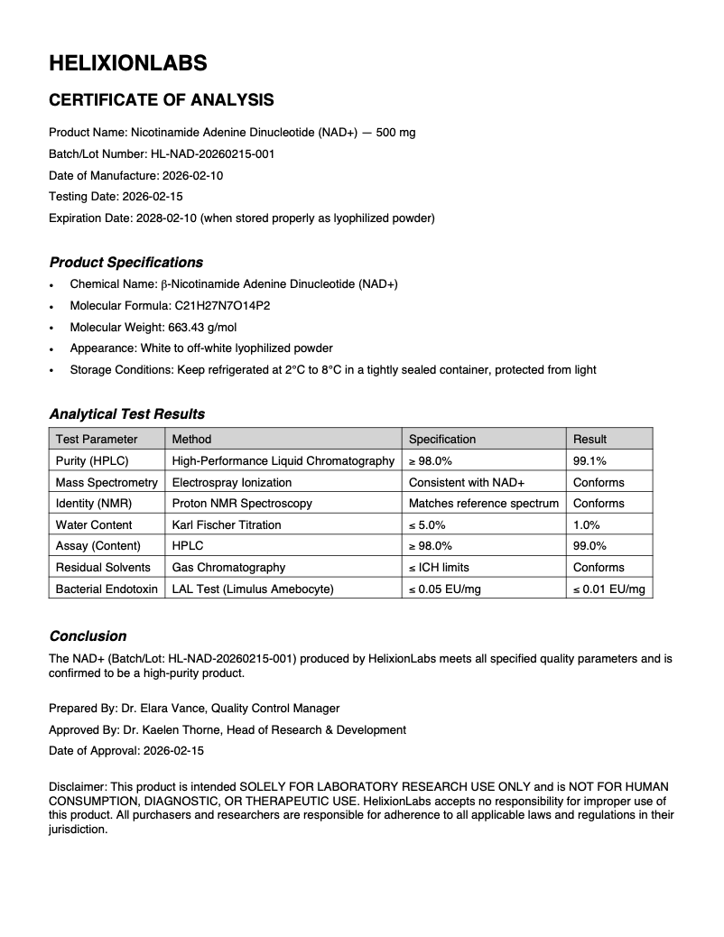 NAD+ Research Use Coenzyme Compound
